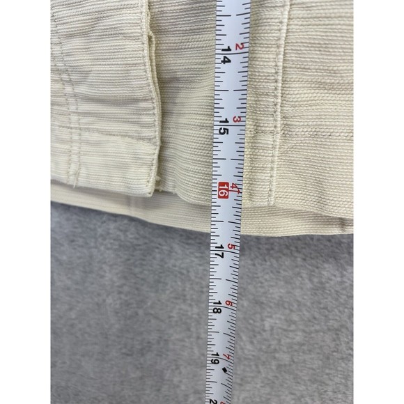 Free People Women's Paper Bag Skirt Size 6 Mini Beige Button Front Cotton - Picture 5 of 11